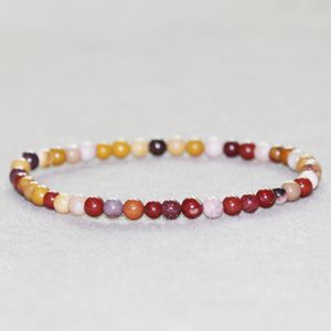 MG0038 Großhandel 4 mm Mookait Jaspis Mini Edelstein Armband Naturstein Damen Yoga Mala Perlen Schmuck