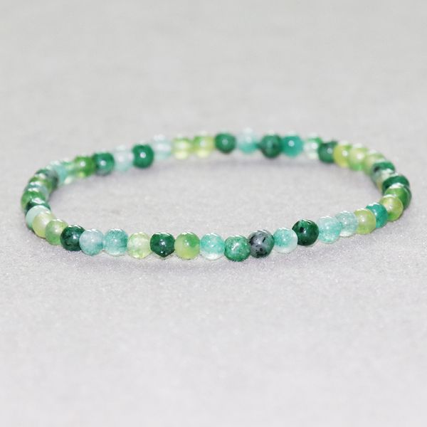 Bracelet en Jade africain naturel pour femmes, vente en gros, Mini pierres précieuses de 4mm, bijoux en pierre naturelle, énergie, vente en gros, MG0040