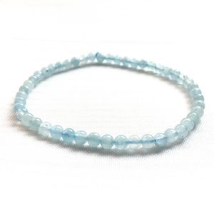 MG0103 Hele AA Grade Aquamarijn Armband 4 mm Mini Edelsteen Armband Natuursteen Yoga Mala Armband Energie Jewelry201v