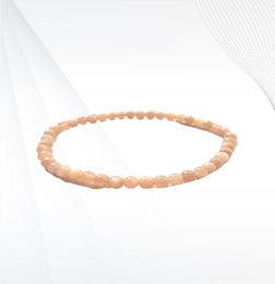 MG0110 Volle AAA -kwaliteit Sunstone Bracelet 4 mm Mini edelsteen sieraden Natuurlijke kristallen Energiebalans Bracelet voor vrouwen35164251784602