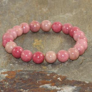 MG0332 Bracelet en Rhodonite naturelle pour femmes, soulagement du Stress, Bracelet de Yoga, équilibre émotionnel, Expression personnelle, bijoux Whole2767