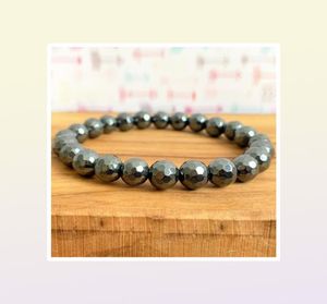 MG1210 Trendy gefacetteerde hematietpols Mala Bracelet Psychic Protection Pols Mala kralen Bracelet Zelfvertrouwen sieraden77017867398362