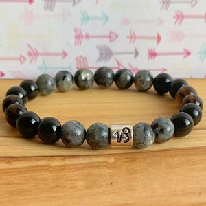 MG1588 brin Capricorne zodiaque poignet Mala naturel noir pierre de lune obsidienne Bracelet Quartz fumé noir Onyx Yoga Malas Bracelets