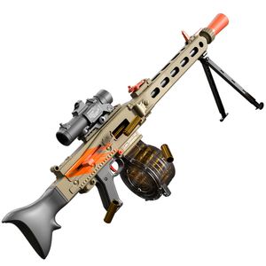 MG3 Mitraillette Pistolets Jouets Balle Molle Éjection Mousse Dart Blaster Électrique Manuel 2 Modes Lanceur Pour Adultes Garçons Enfants Jeux De Plein Air