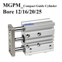 MGPM12 MGPM16 MGPM20 MGPM25 Guide compact pneumatique Cylindre Cylindre 10/20/30/40/50/75/100/125/150/200mm Cylindre d'air