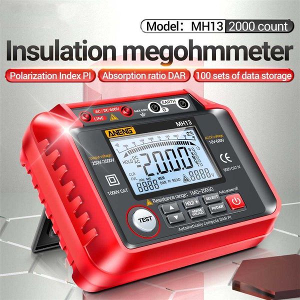 MH13 Megohmmeter Ohm Tester Digital Multimeter Megometro Isolierung Erde Hochspannung Megger Widerstand Meter Werkzeug