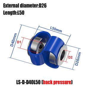 MHCN 2PCS LS-D D40L50 Dubbele luskoppeling Binnengat 5mm-14 mm 8 Letterlettertypen Encoder CNC Motoras Flexibele aluminiumlegeringskoppeling