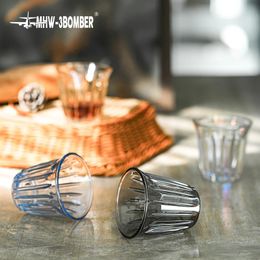 MHW-3BOMBER 130ml Glas Koffiekopje Kunst Wijnglazen Vacuüm Gegalvaniseerde Anti-verbranding Watermokken Chic Home Barista Accessoires 231228