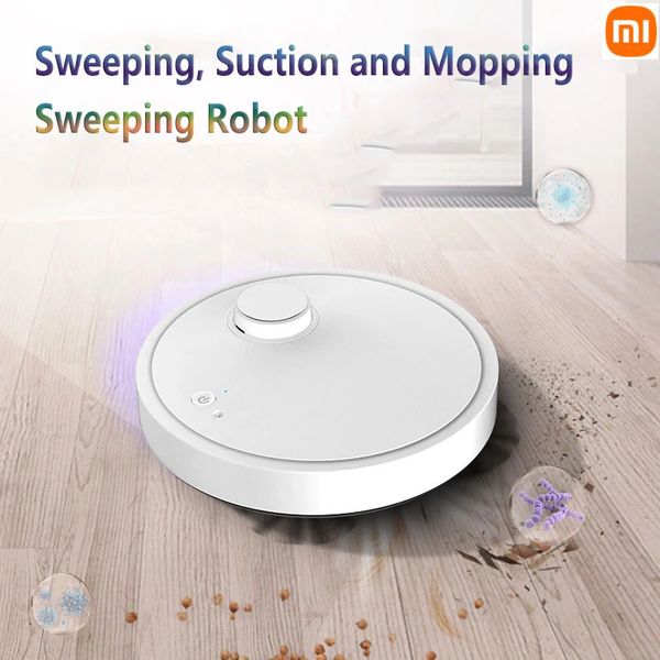 Robot aspirador automático Mi 3 en 1, barrido inalámbrico inteligente, máquina de limpieza ultrafina en seco y húmedo, trapeador para el hogar inteligente