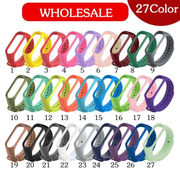 Mi Band 3 4 Bracelet Bracelet pour Xiaomi Miband 34 Bracelet de montre Mi 3 4 Pulsera Correa Mi Band 34 Bracelet en Silicone remplacement 5571276