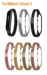 MI Band 3 4 STRAPE METAL METAL SCIELD SEAUX ACTEUR AVEC POUR XIAOMI MI BANDE 3 4 STRAP BRACELET MIBAND 34 TOUTEURS PULSEIRA MIB2501967