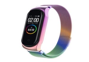 MI Band 4 STRAP METAL METALY SEAKED WORG WORG Band Magnit Watch Band pour Xiaomi MI Band 3 4 Bracelet Fitness Tracker Accessories8853090