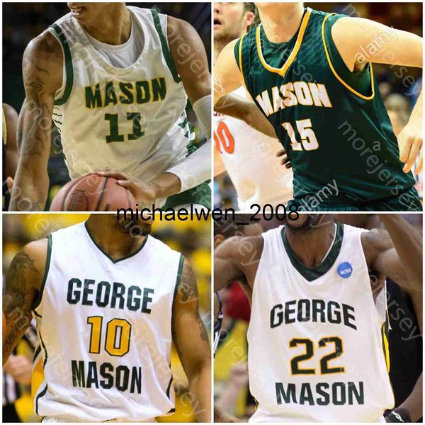 Mi08 Maillot de basket-ball personnalisé George Mason NCAA College Jamal Hartwell II Javon Greene Miller Wilson Xavier Johnson Josh Oduro