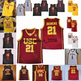 Maillot de basket-ball Mi08 USC Trojans NCAA College Isaiah Mobley Nick Young Chevez Goodwin Boogie Ellis Drew Peterson Agbonkpolo Anderson Okongwu Vucevic Bronny Jame