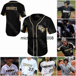 Mi208 Custom UCF Jersey NCAA Baseball College Dylan Moore Beau Taylor Nick Romano Gephry Pena Rathbone McCabe Wingo Ruiz Josten Hakanson Holloway