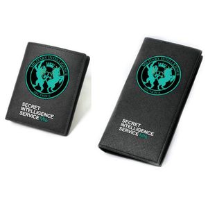 Cartera MI6 Inteligencia Militar 6 monedero Foto bolsa de dinero Insignia del Servicio Secreto billetera de cuero Imprimir notecase