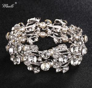 MIALLO RHINESTON ALLIAG BRacelets Bangles Fashion Wedding Femmes Bijoux Accessoires Bride Bangles Q07177646097