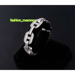 Miami 14mm Prong Setting Cubaanse Link Chain Baguette Armband Iced Out Zirconia Bangle Hiphop Jewelry9421311