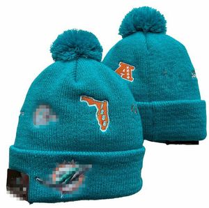 Miami Gorros MIA Bobble Hats Gorras de béisbol 2023-24 Diseñador de moda Sombrero de cubo Chunky Knit Faux Pom Beanie Sombrero de Navidad Sombreros de punto deportivos