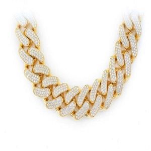 Miami Cubaanse link Lab Grown hiphop ketting sieraden 14K goud ijs uit aangepaste diamanten halsketting voor mannen en vrouwen CDJ