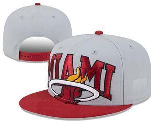 Miami''Heat''Ball Caps 2023-24 unisexe mode coton strapback casquette de baseball chapeau snapback hommes femmes chapeau de soleil broderie printemps casquette d'été en gros a