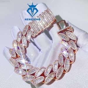 Miami Hip Hop Sieraden 15mm Cubaanse Ketting Armband Mode-sieraden Moissanite Cubaanse Ketting Armband Links Mannen en Vrouwen