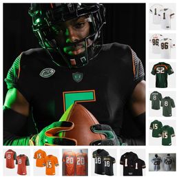 Miami Hurricanes Voetbalshirt 0 Te'Cory Couch 70 Javion Cohen 16 Isaiah Horton 17 Bobby Washington Jr. 76 Ryan Rodriguez 28 Ajay Allen 81 Jared Harrison-Hunte