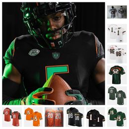 Maillot de football des Hurricanes de Miami 61 Francis Mauigoa 56 Leonard Taylor III 20 Williams 63 Samson Okunlola 8 Frank Ladson Jr. 39 Moss 44 Rueben Bain Jr. 13 Chantz Williams