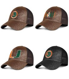 Miami Hurricanes Round Logo for Men and Women Pony Hat Cap Cool Blank Team Baseballhats voetbal Old Print Logo USA Flag Foot3468256