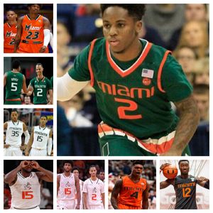 Miami Kyshawn George Basketball Jersey cousu n'importe quel numéro de nom Hommes Femmes Jeunes Tous cousus Matthew Cleveland Nick Cassano Jakai Robinson Norchad Omier Nwoko