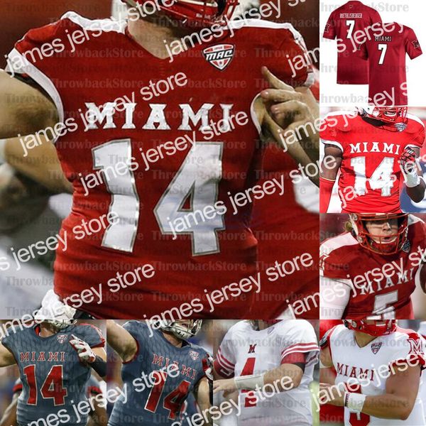 Maillot de Football des RedHawks de Miami, Ben Roethlisberger, Brett, Gabbert, Jaylon, Bester, pneu, Shelton, Jack Sorenson, Ivan