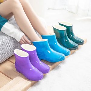 Miaoguan femmes hiver Apring galoches dames mignon dessin animé bottes de pluie chaussures d'eau en caoutchouc femmes bottes de pluie adulte 36-41 bottes de pluie 240125