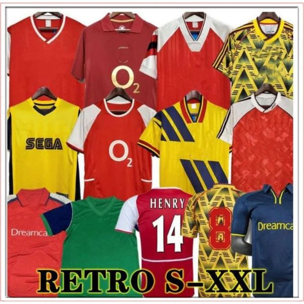 Miba manga larga Henry Retro camisetas de fútbol 98 99 83 86 95 91 Reyes Vintage Wright V. Persie Fabregas Ljungberg Vieira Bergkamp Fútbol
