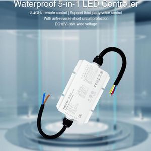 MiBoxer LS2-WP contrôleur de LED étanche 5-en-1 DC12 ~ 36V Max 20A IP67 pour bande LED CCT RGB RGBW RGB + CCT couleur unique