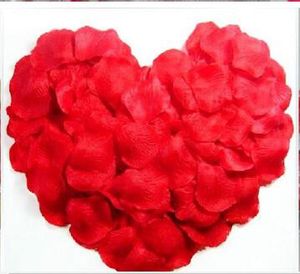 MIC 4000 Pcs Rouge Foncé Soie Rose Pétales De Mariage Fleurs Faveurs Décoration Bijoux DIY 5 CM * 5.5 Livraison Gratuite