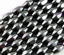 MIC 500 stks Zwart Magnetische Hematiet Facet Ruit Zaad Rijst Kralen Losse Kralen Sieraden DIY Sell4133816