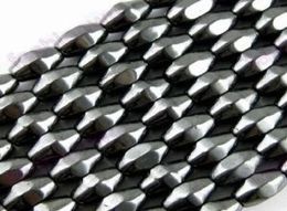 MIC 500 pièces hématite magnétique noire à facettes losange graine de riz perles en vrac bijoux bricolage Sell2553278
