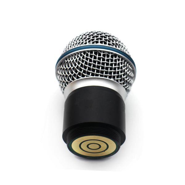 Cloche de cartouche de micro pour microphone sans fil Beta58A, avec bande bleue et filtre de bonnette en mousse