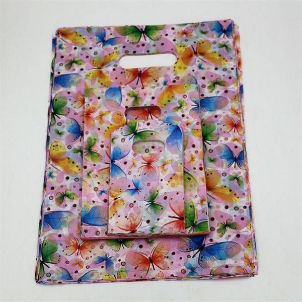 MIC Bijoux Pochettes 100pcs Papillon Sacs En Plastique Bijoux Cadeau Sac 9X15CM 13x20cm Etc 5 taille selection171w