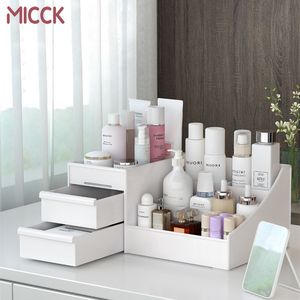 Micck Grote Capaciteit Cosmetische Opbergdoos Make Nagellak Container Lade Organizer Dressing Tafel Huidverzorging Rack House LJ200812