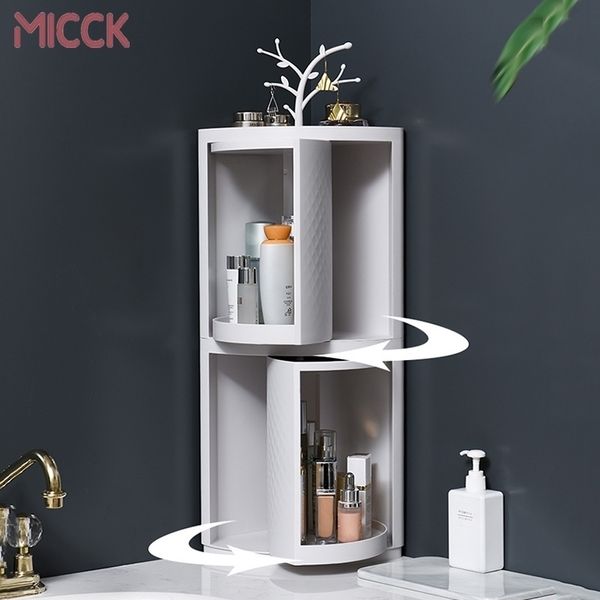 Micck Plastic 360 salle de bain rotative de salle de bain rangement de rangement d'organisateur d'organisateur de douche porte-plate-forme lavage y200429