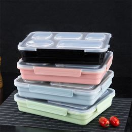 MICCK Thermische isolatie Lunchbox Eco-vriendelijke Bento-doos met tafelgoedvoedselcontainer met compartimenten lekvrij niet gemengd 201016