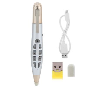 MICE 2.4G Wireless Air Mouse Vocal Control Pen ppt Powerpoint Page Flip Demo Pen pour ordinateur PC