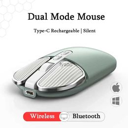 Muizen 2.4GHz draadloze Bluetooth muis dual-mode USB optisch oplaadbare gaming stil geschikt voor pc laptop computer kantoor H240407