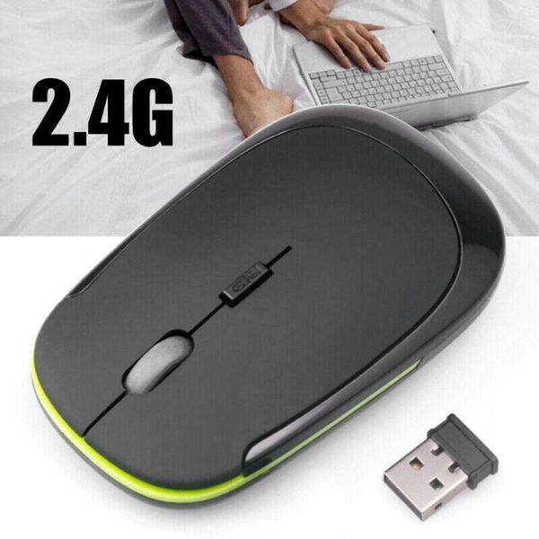 Souris 2.4Ghz souris sans fil photoélectrique silencieuse avec adaptateur USB souris de jeu ergonomique optique pas avec piles pour ordinateur portable PC