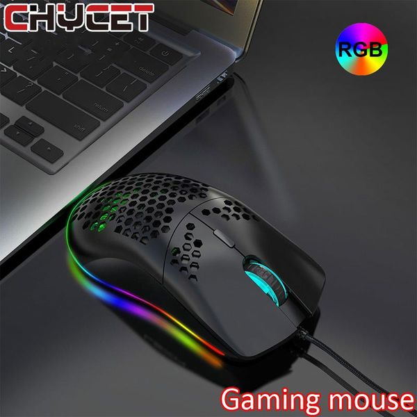 MICE 2023 MUTE WIRED GAMING MONDE 6400 DPI OPTICAL RVB Light 2.4 GHz Honeycomb Computer Gamer Mouse pour PC Desktop ordinateur portable + boîte