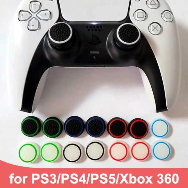 MICE 2PCS Capes de joystick analogiques douces pour PS5 / PS4 / PS3 / Xbox 360 Contrôleur Rough Surface Thumb Stick Caps PS5 GamePad Caps