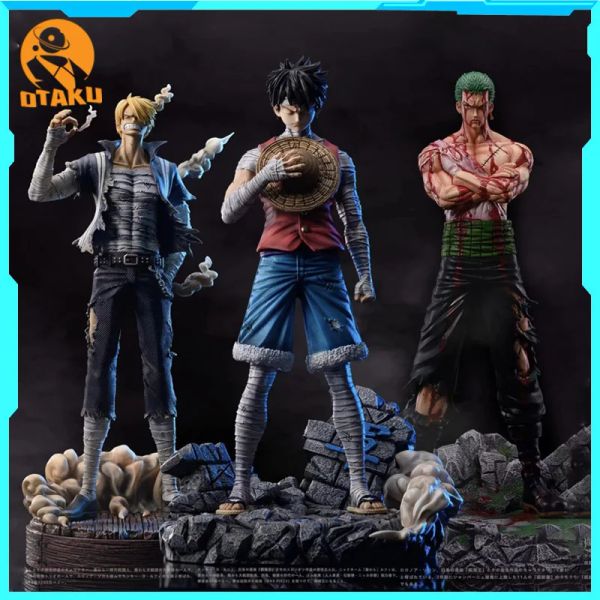 MICE 30cm One Piece Figure Luffy Zoro Sanji Stand Figure Anime Marineford Sky Piea PVC Action Figurine Model Collection Toy Gift