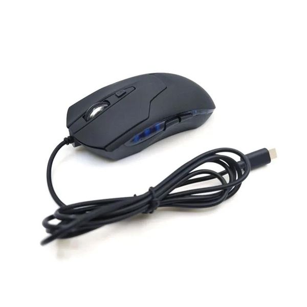 Ratones 3D Tipo C Ratón con cable Gaming Ergonomía silenciosa Óptico 2400 DPI Computadora Gamer para PC / Laptop / Desktop Drop Delivery Computadoras Netw Oti0R