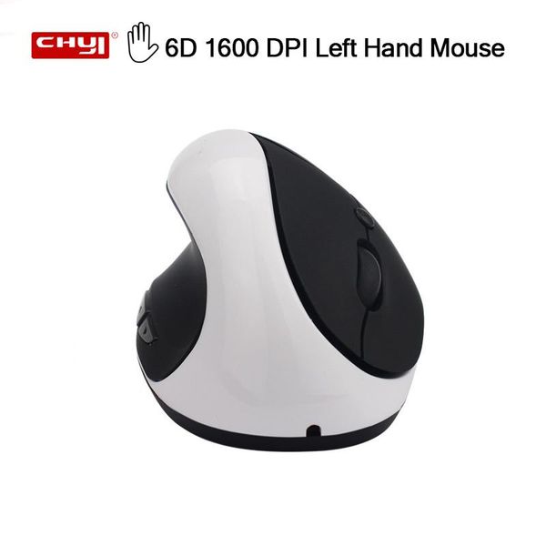 Souris 6D 1600 DPI souris verticale gauche 2.4GHz USB sans fil Mause mat ergonomique souris de poignet pour PC portable utilisation de bureau